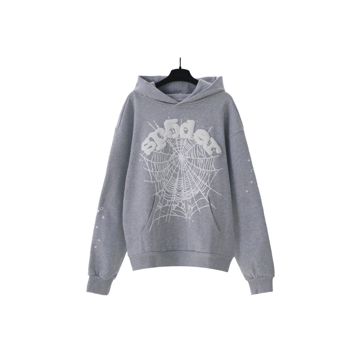 Sp5der OG Web Hoodie (Gray/White)