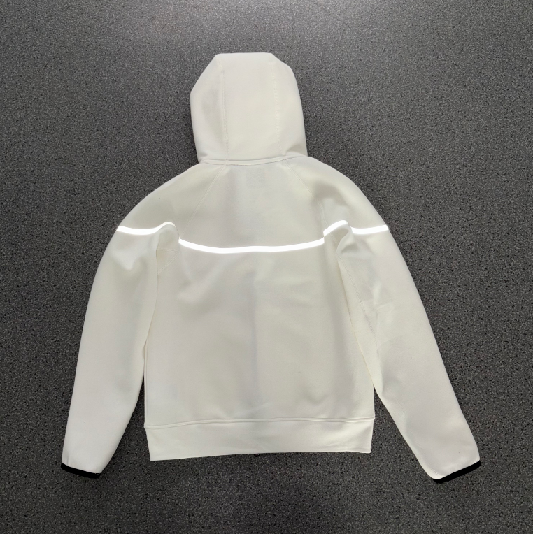 Nike Sportswear Tech Fleece Reflective Full-Zip Hoodie & Jogger Set (Sail/Reflect Silver)