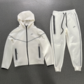 Nike Sportswear Tech Fleece Reflective Full-Zip Hoodie & Jogger Set (Sail/Reflect Silver)