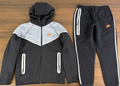 Nike Sportswear Tech Fleece Reflective Full-Zip Hoodie & Jogger Set (Black/Grey/Orange)