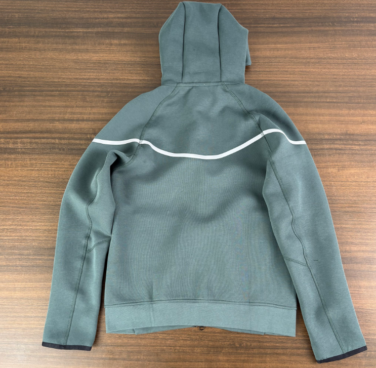 Nike Sportswear Tech Fleece Reflective Full-Zip Hoodie & Jogger Set (Vintage Green)