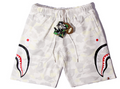 A Bathing Ape Shark Side Camo Sweat Shorts (White Camo)