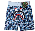 A Bathing Ape ABC Shark Sweat Shorts (Blue ABC Camo)