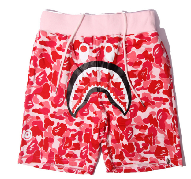 A Bathing Ape ABC Shark Sweat Shorts (Pink ABC Camo)