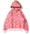 A Bathing Ape ABC Shark Full-Zip Hoodie (Pink ABC Camo)