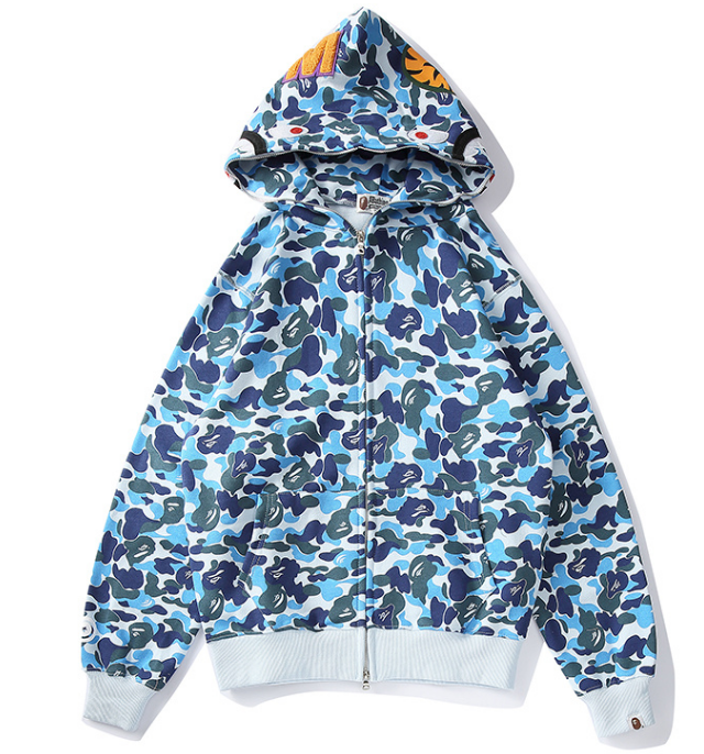 A Bathing Ape ABC Shark Full-Zip Hoodie (Blue ABC Camo)