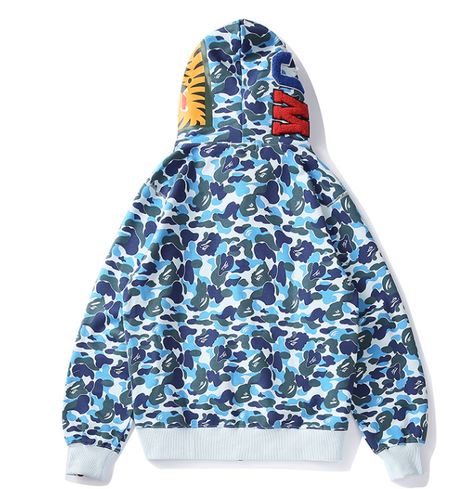 A Bathing Ape ABC Shark Full-Zip Hoodie (Blue ABC Camo)
