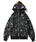 A Bathing Ape Shark Full-Zip Hoodie (Space Camo / Galaxy Print)