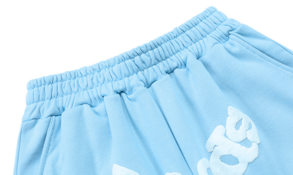 Sp5der OG Web Sweat Shorts (Baby Blue/White)