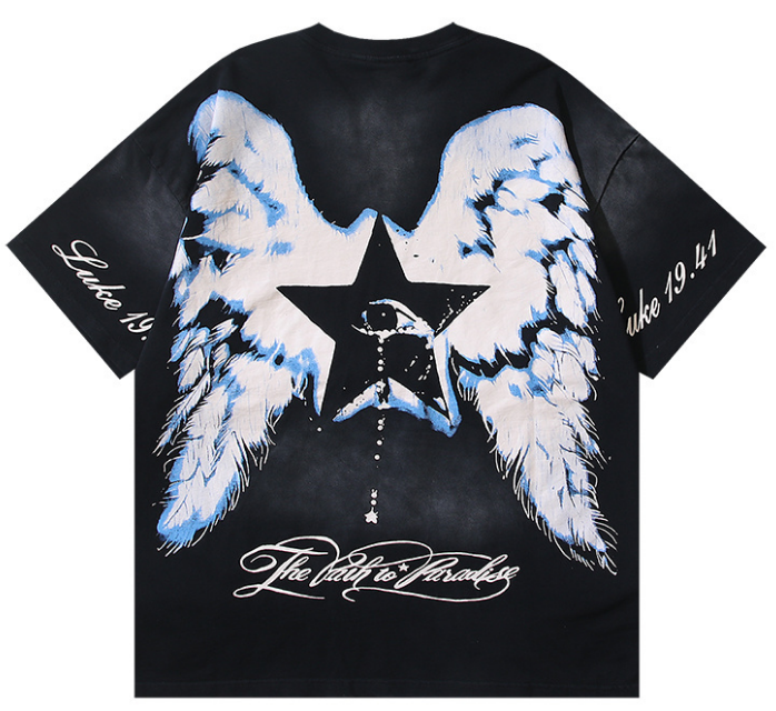Hellstar Studios "Luke 19:41" Jesus Tee (Black Washed)