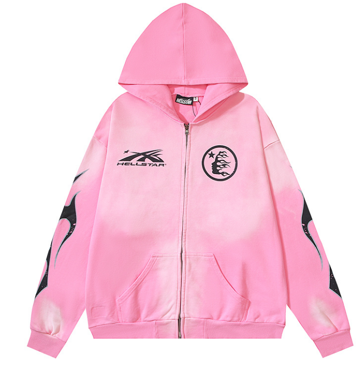Hellstar Studios "Path to Paradise" Sport Full-Zip Hoodie (Pink)