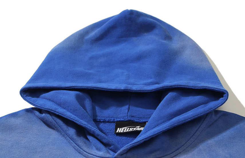 Hellstar Studios "yoga"  Hooded Hoodie (Blue Washed)