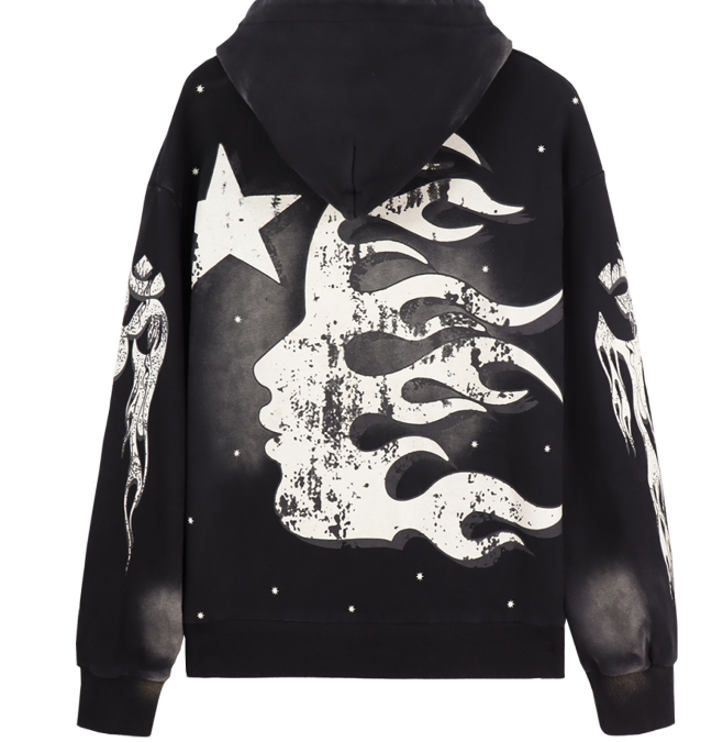 Hellstar Studios "Path to Paradise" Sport Pullover Hoodie (Black Washed)