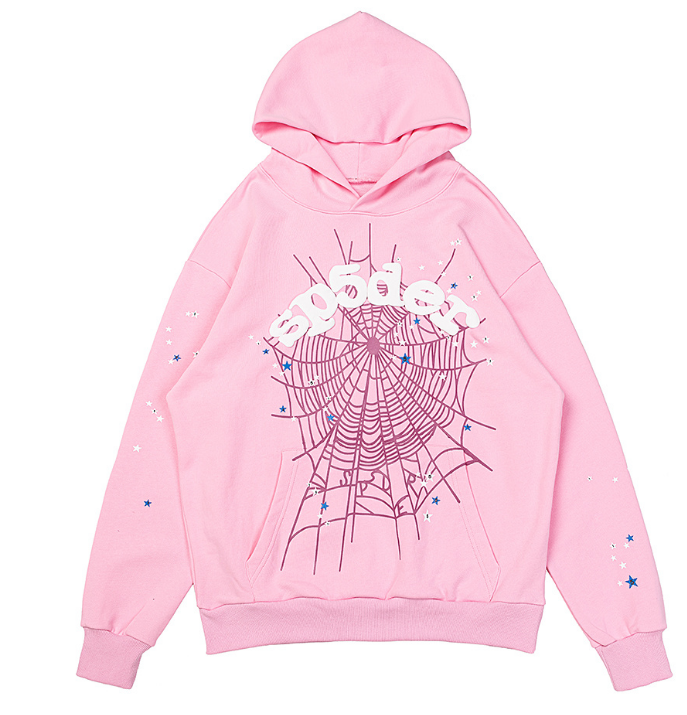 Sp5der OG Web Pullover Hoodie (Pink)