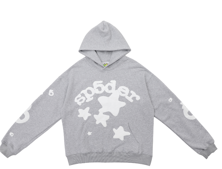 Sp5der "Beluga " Star Hoodie (Grey)