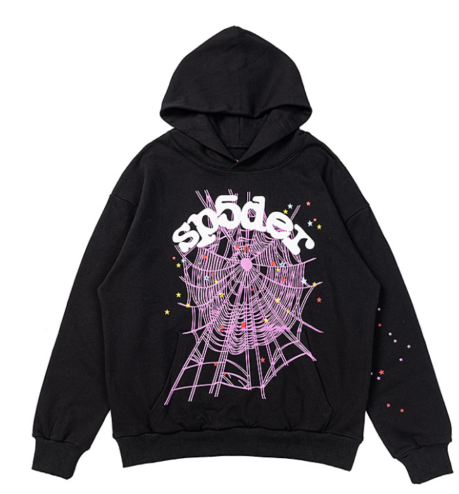 Sp5der Web Hoodie (Black/Pink)
