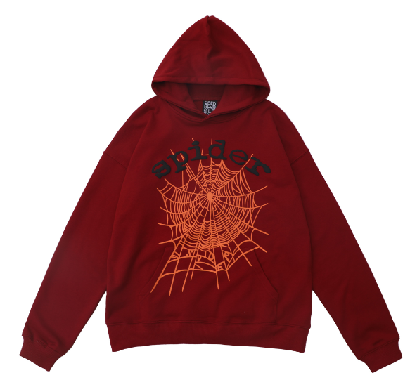 Sp5der OG Web Hoodie (Red/Orange)
