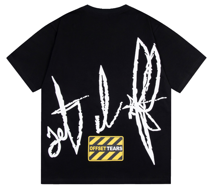 Denim Tears × Offset #3 Floral Wreath Tee (Black)