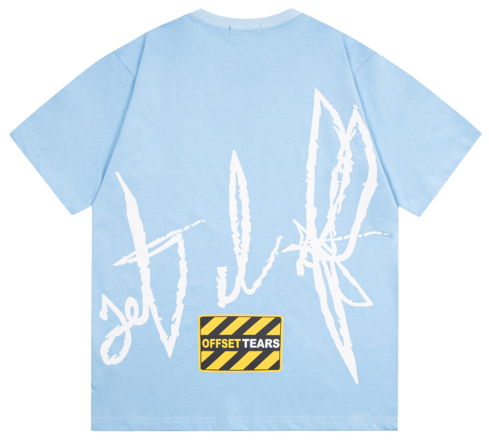 Denim Tears × Offset #4 Floral Wreath Tee (Baby Blue)