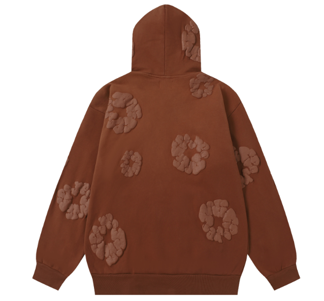 Denim Tears Cotton Wreath Allover Hoodie (Brown)