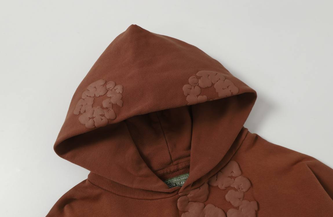 Denim Tears Cotton Wreath Allover Hoodie (Brown)