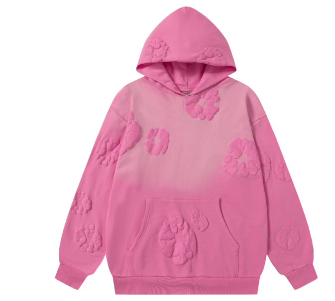 Denim Tears Cotton Wreath Allover Hoodie (Washed Pink)