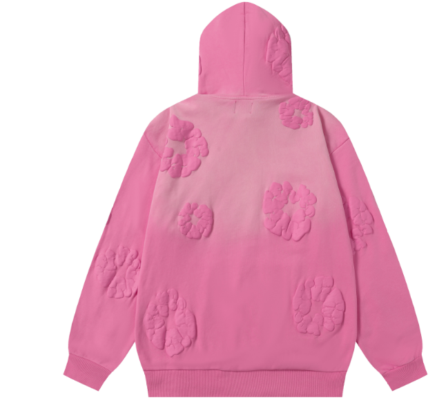 Denim Tears Cotton Wreath Allover Hoodie (Washed Pink)