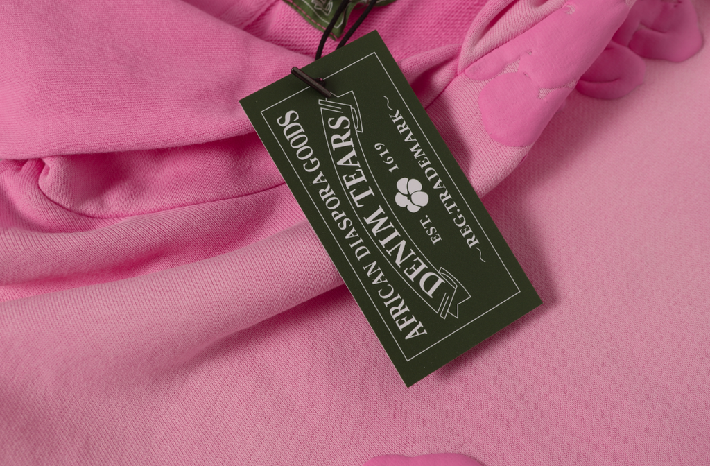 Denim Tears Cotton Wreath Allover Hoodie (Washed Pink)