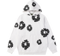 Denim Tears Cotton Wreath Allover Hoodie (White/Black)