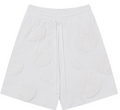 Denim Tears Cotton Wreath Allover Fleece Shorts (Tonal White)