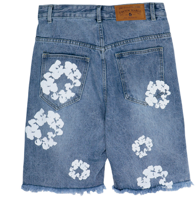 Denim Tears Cotton Wreath Denim Shorts (Medium Wash)