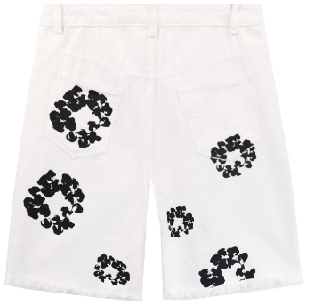 Denim Tears Cotton Wreath Denim Shorts (White)