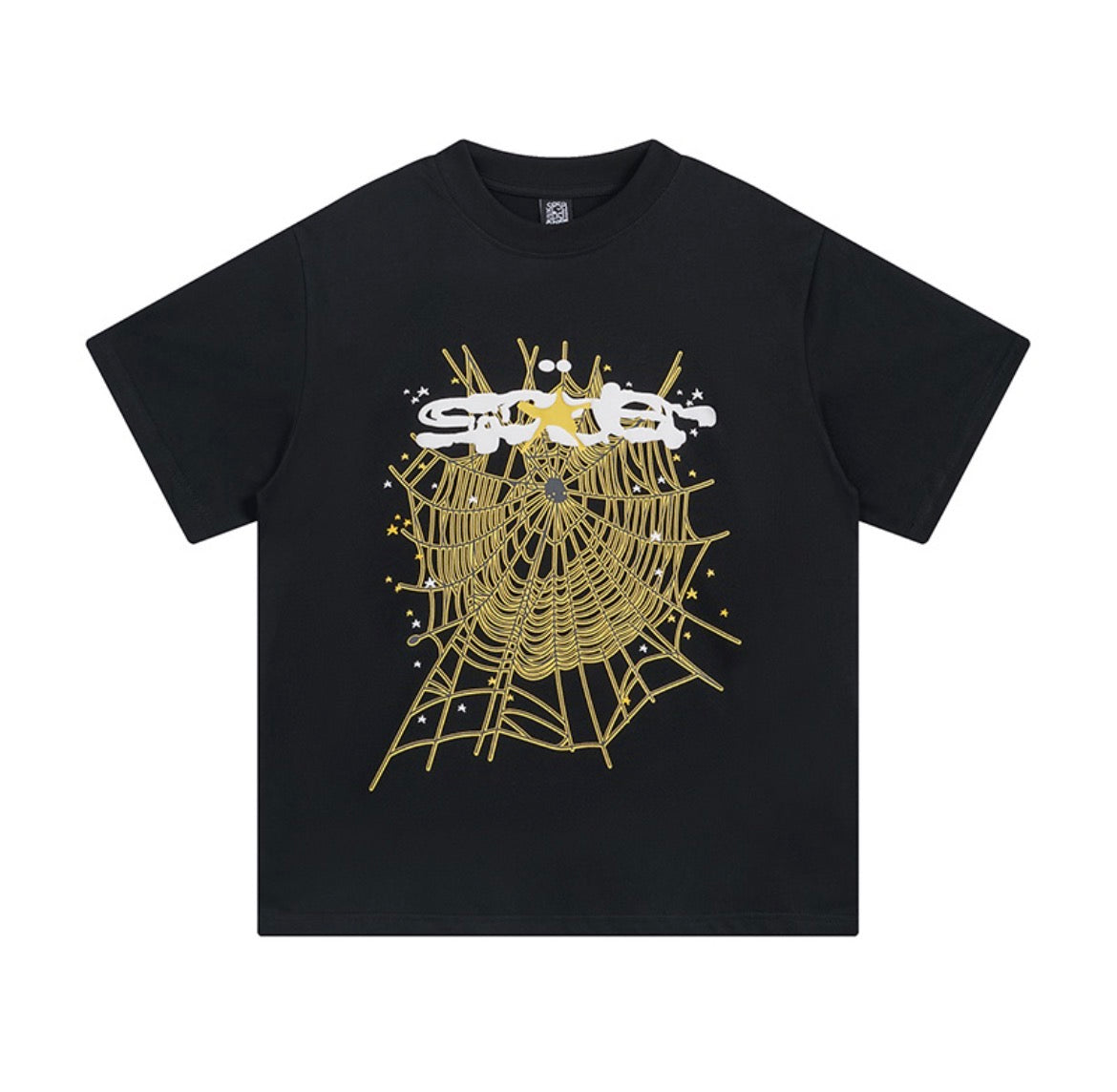 Sp5der OG Web Graphic T-Shirt (Black/Gold)
