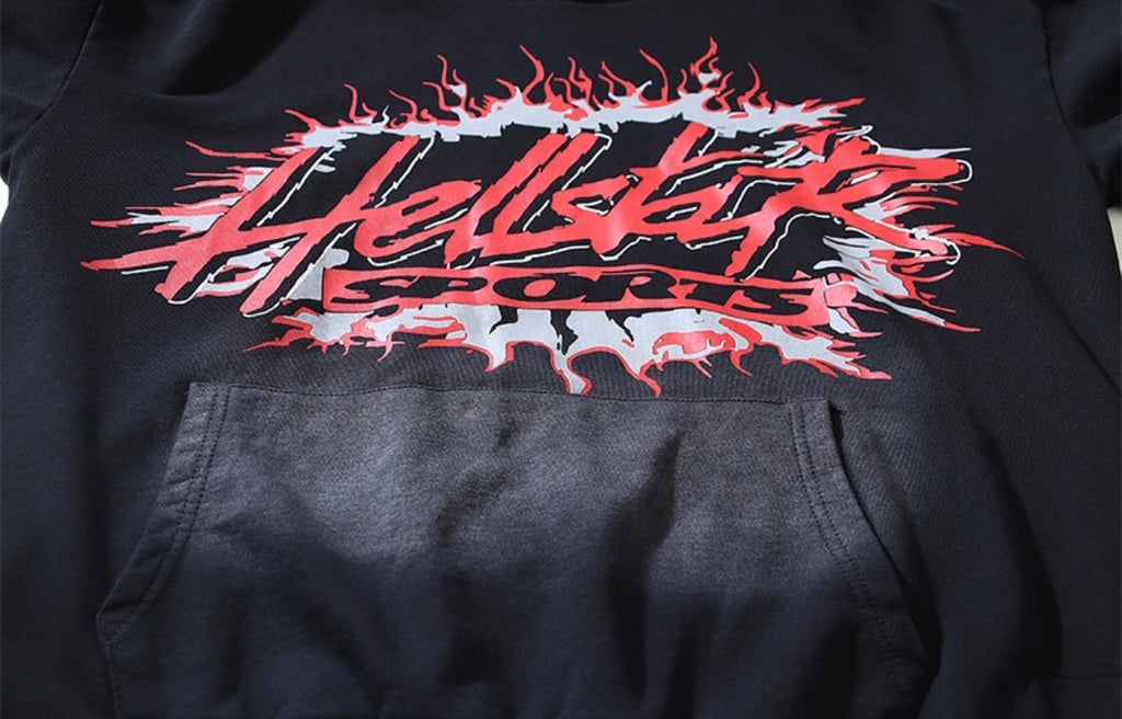 Hellstar Flame Logo Hoodie (Red/Black)