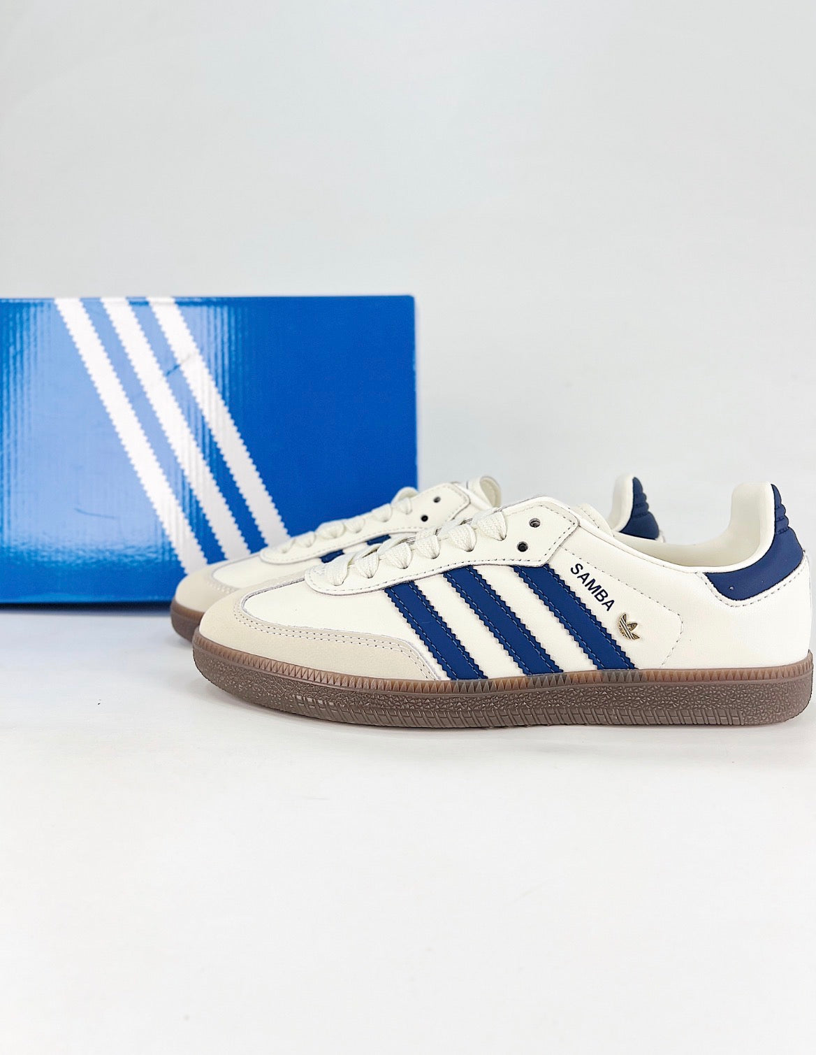 Adidas Samba OG (Cloud White/Royal Blue/Gum)