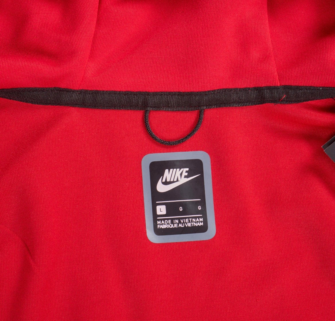 Nike Sportswear Tech Fleece Full-Zip Hoodie and Joggers Set (Red)
