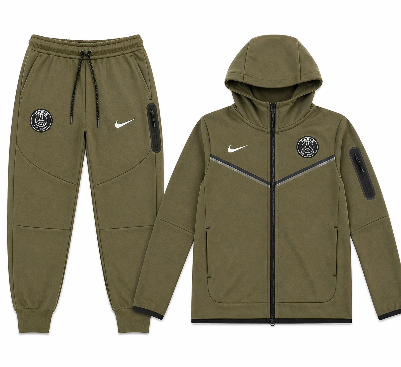 Nike PSG Tech Fleece Tracksuit (Olive Green)