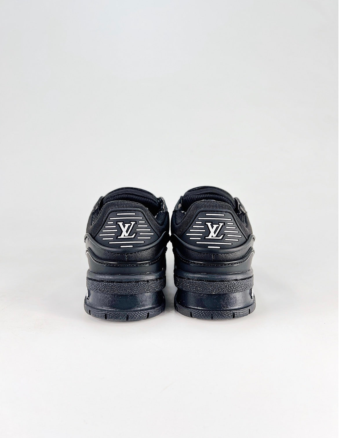 Louis Vuitton LV Trainer (Black Monogram Embossed Leather)