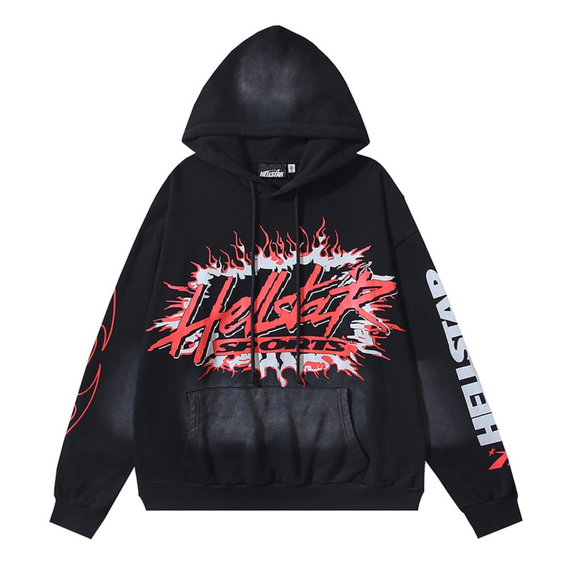 Hellstar Flame Logo Hoodie (Red/Black)