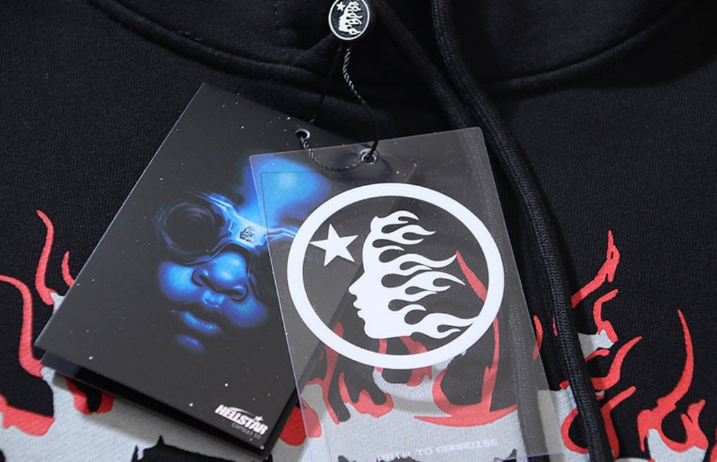 Hellstar Flame Logo Hoodie (Red/Black)