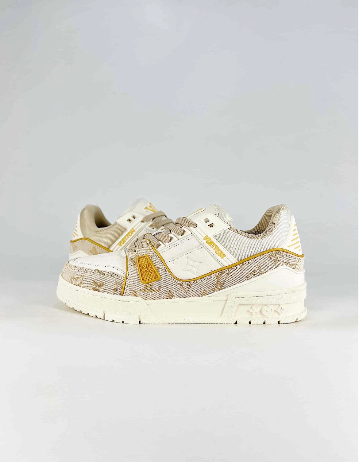 Louis Vuitton LV Trainer (Beige Monogram Denim)