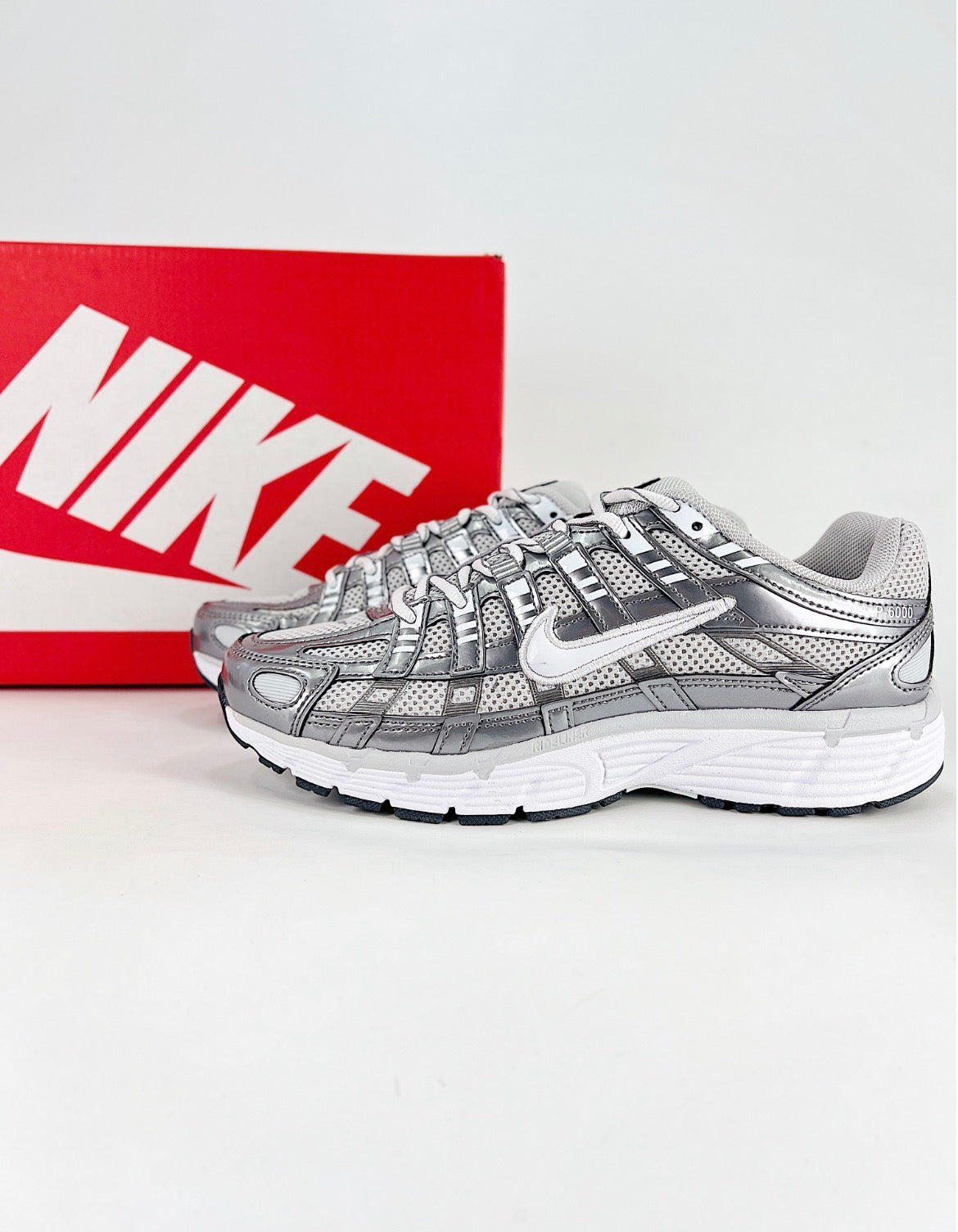 Nike P-6000 (Metallic Silver / White)