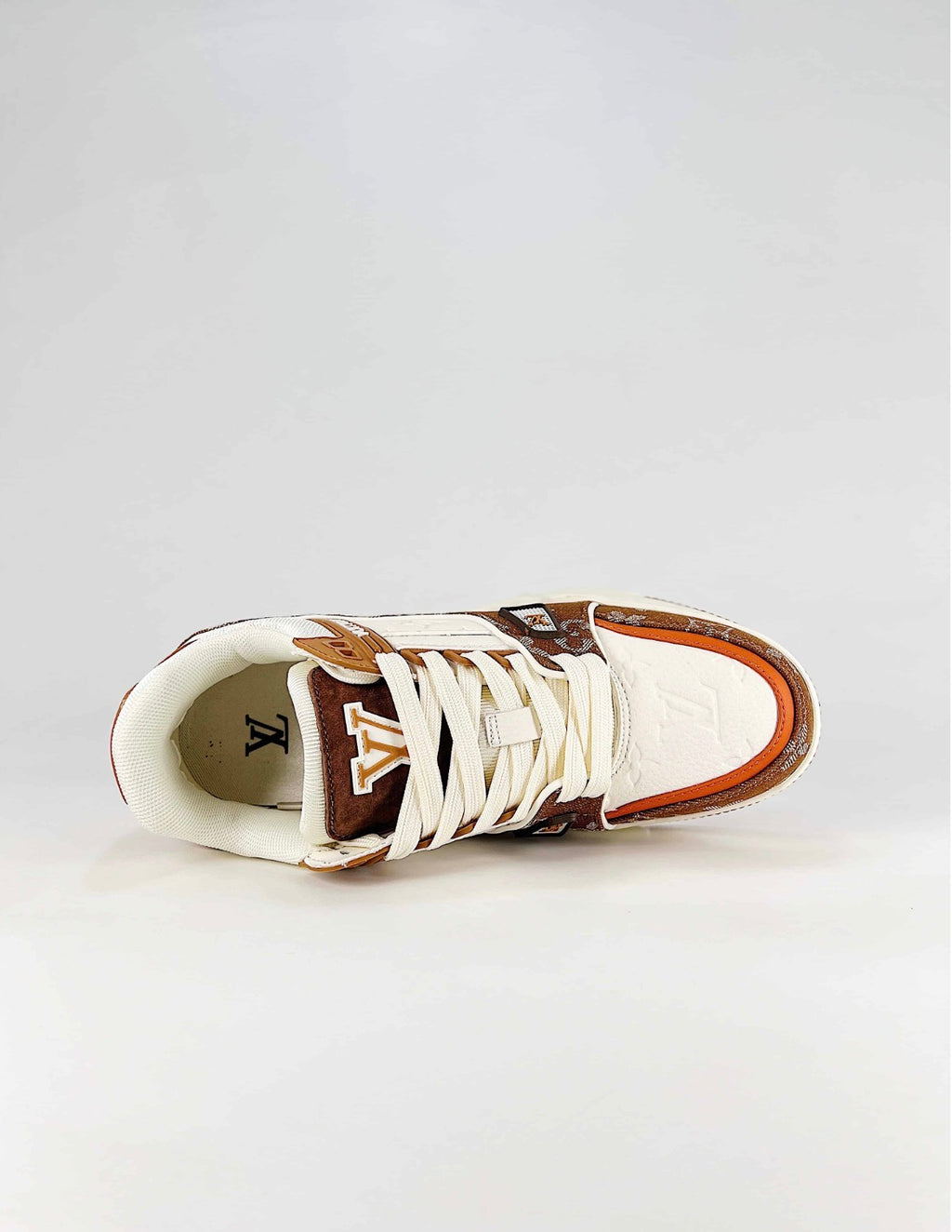 Louis Vuitton LV Trainer (Brown Monogram Denim/White Leather)