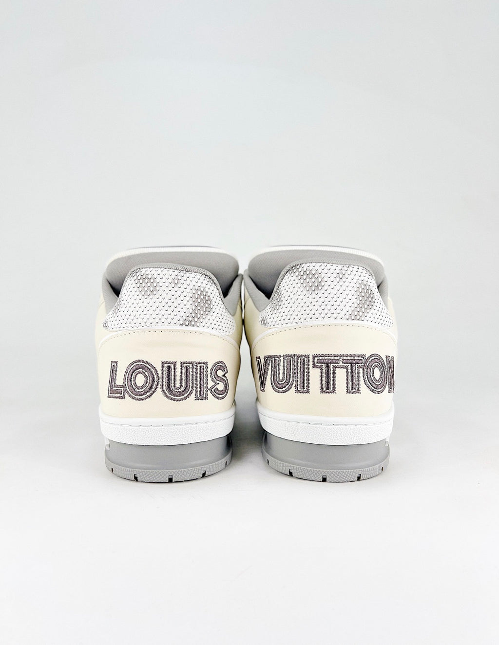 Louis Vuitton LV Trainer (Grey Monogram Denim/Velcro Strap)