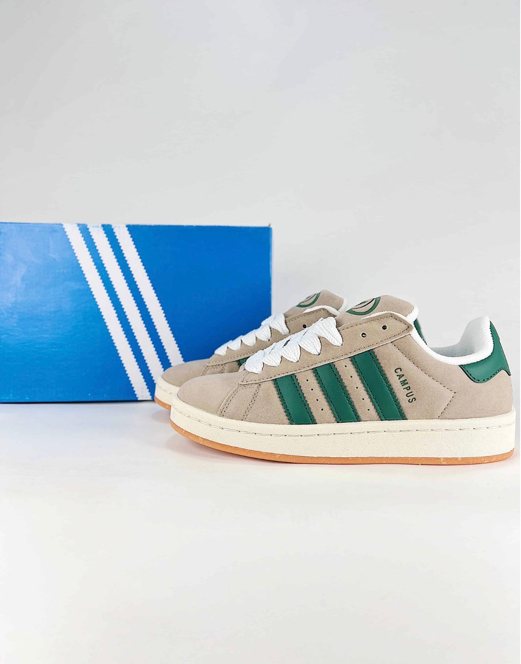 Adidas Campus 00s in the (Crystal White / Collegiate Green)
