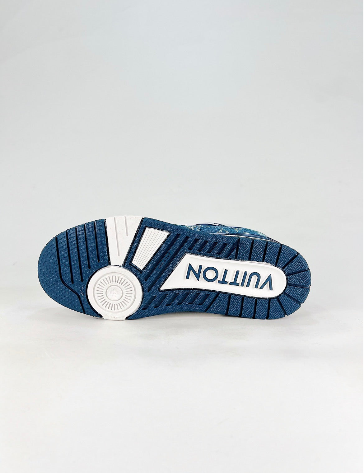 Louis Vuitton LV Trainer (Blue Monogram Denim/White Leather)