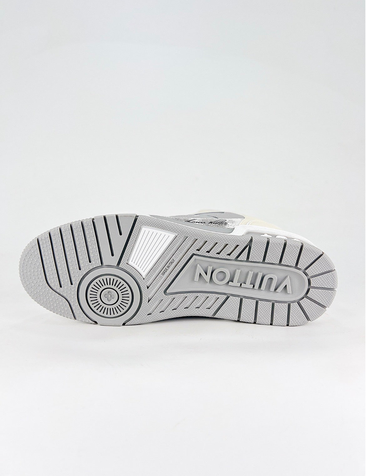 Louis Vuitton LV Trainer (Grey Monogram Denim/Velcro Strap)