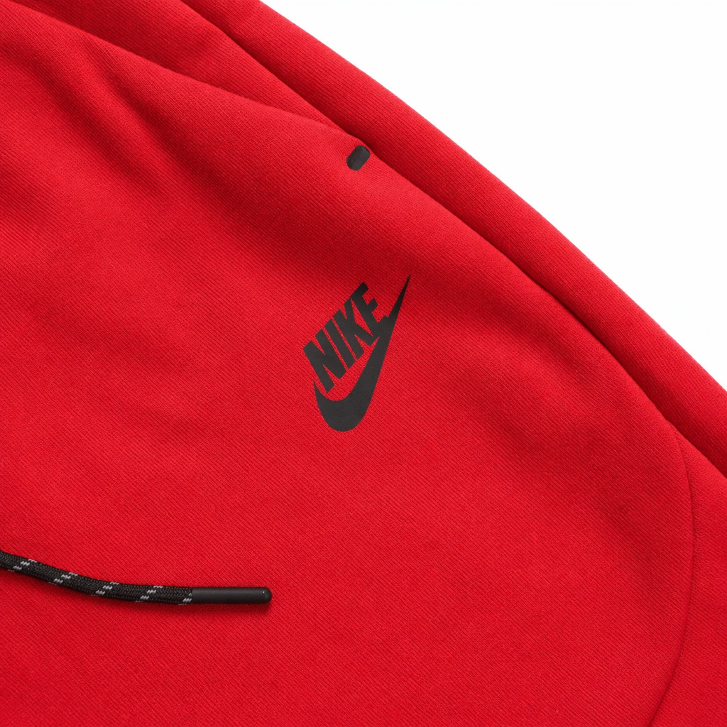 Nike Sportswear Tech Fleece Full-Zip Hoodie and Joggers Set (Red)