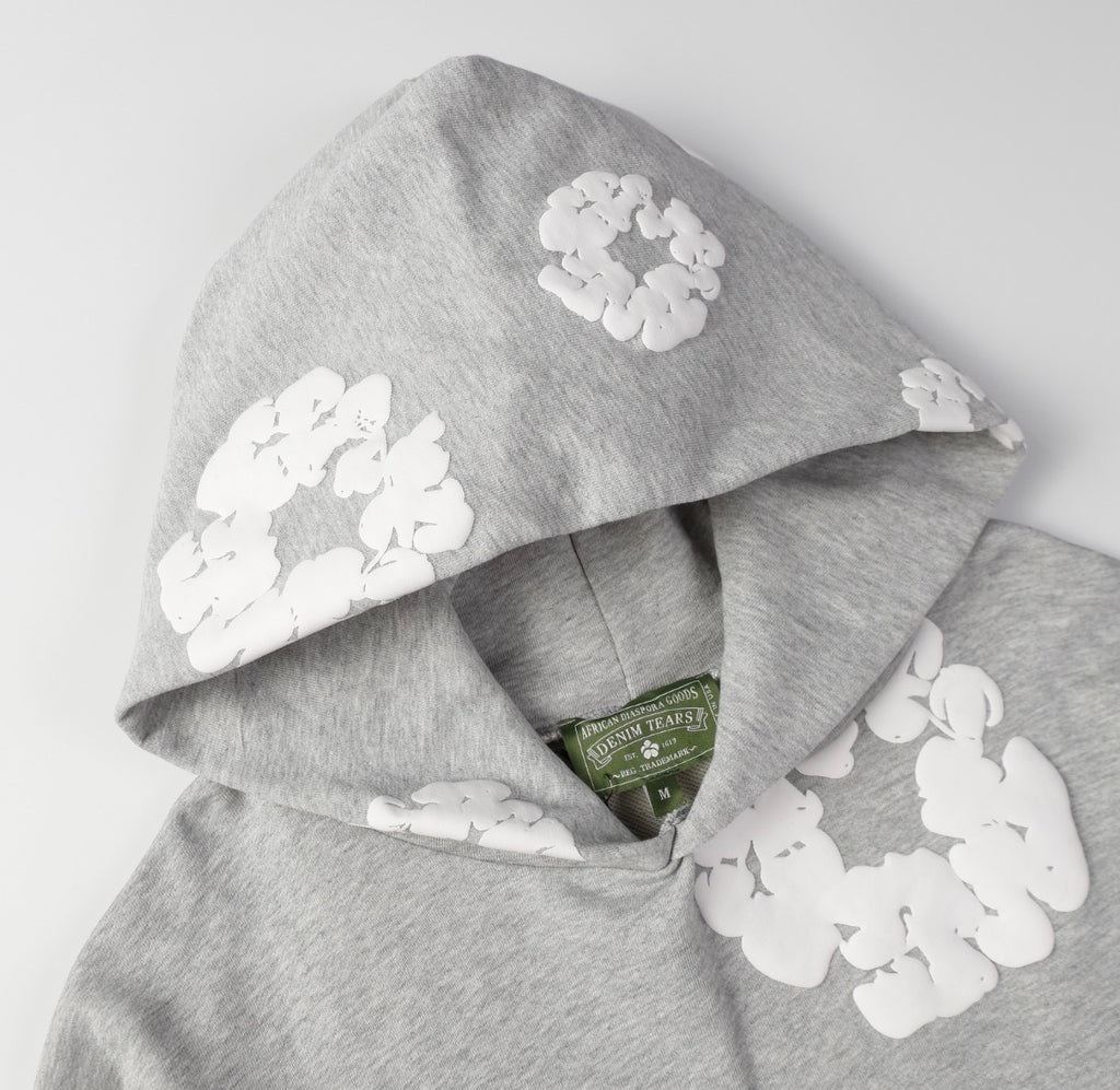 Denim Tears Cotton Wreath Hoodie (Gray)￼