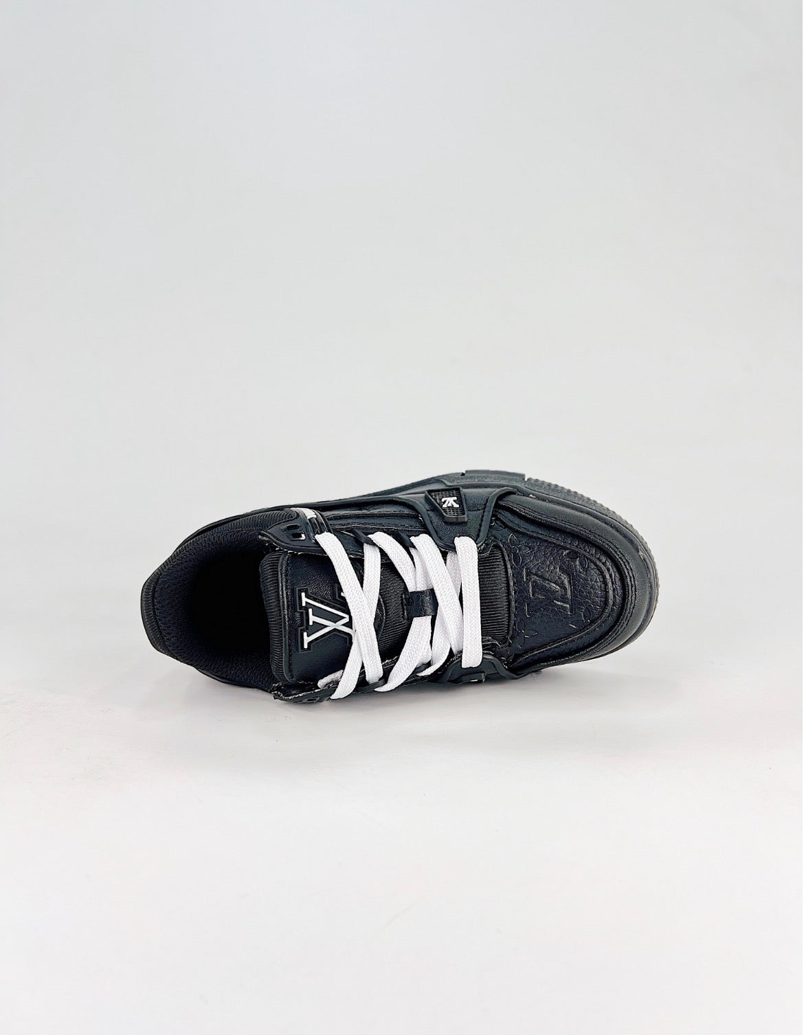Louis Vuitton LV Trainer (Black Monogram Embossed Leather)